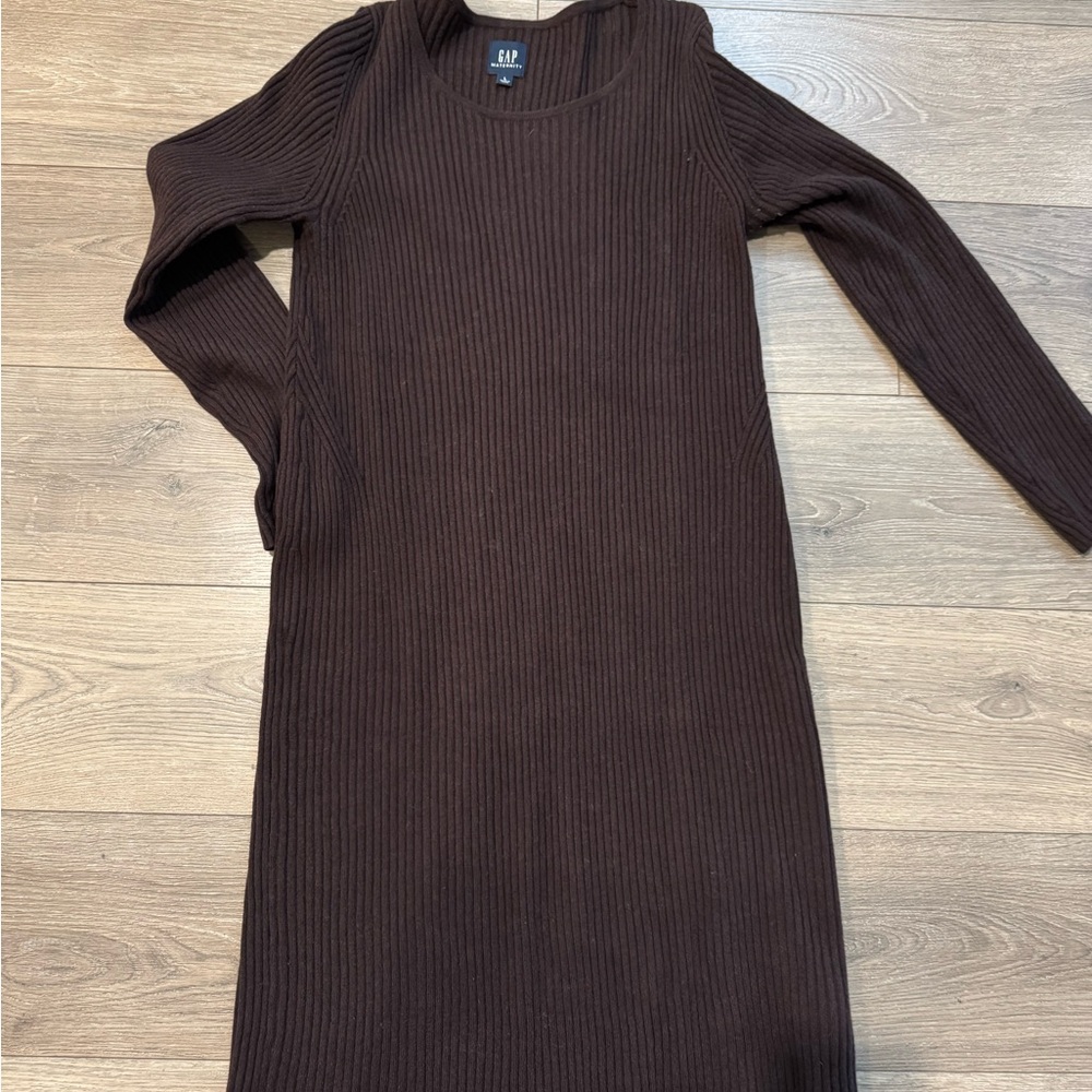 GAP Brown Ribbed Knit Dress